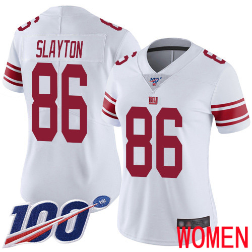 Women New York Giants 86 Darius Slayton White Vapor Untouchable Limited Player 100th Season Football NFL Jersey